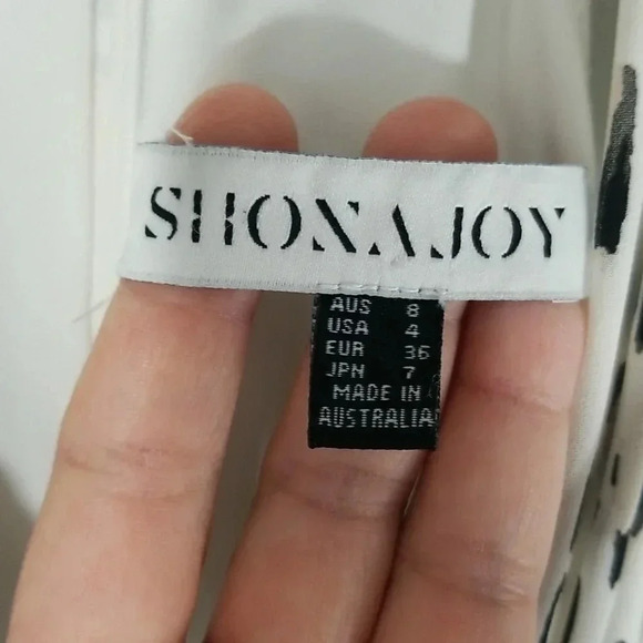 Shona Joy Black and White Asymmetrical Dress - Picture 14 of 16